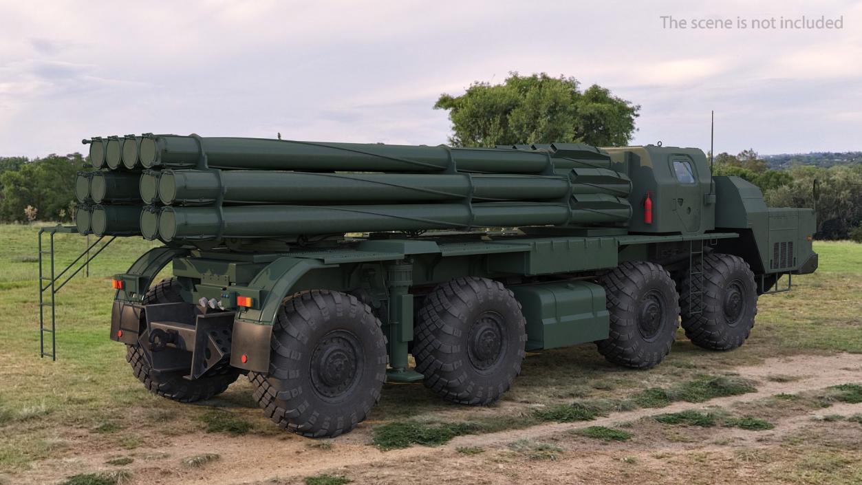 3D Smerch BM-30 Heavy Multiple Rocket Launcher model