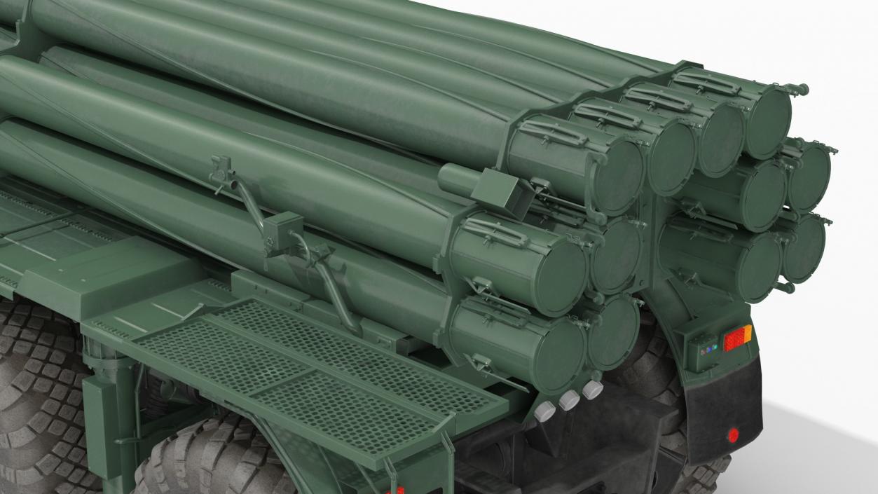 3D Smerch BM-30 Heavy Multiple Rocket Launcher model