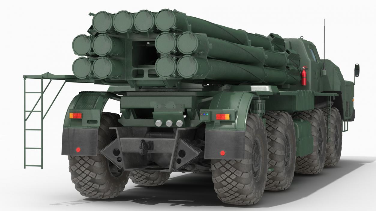 3D Smerch BM-30 Heavy Multiple Rocket Launcher model