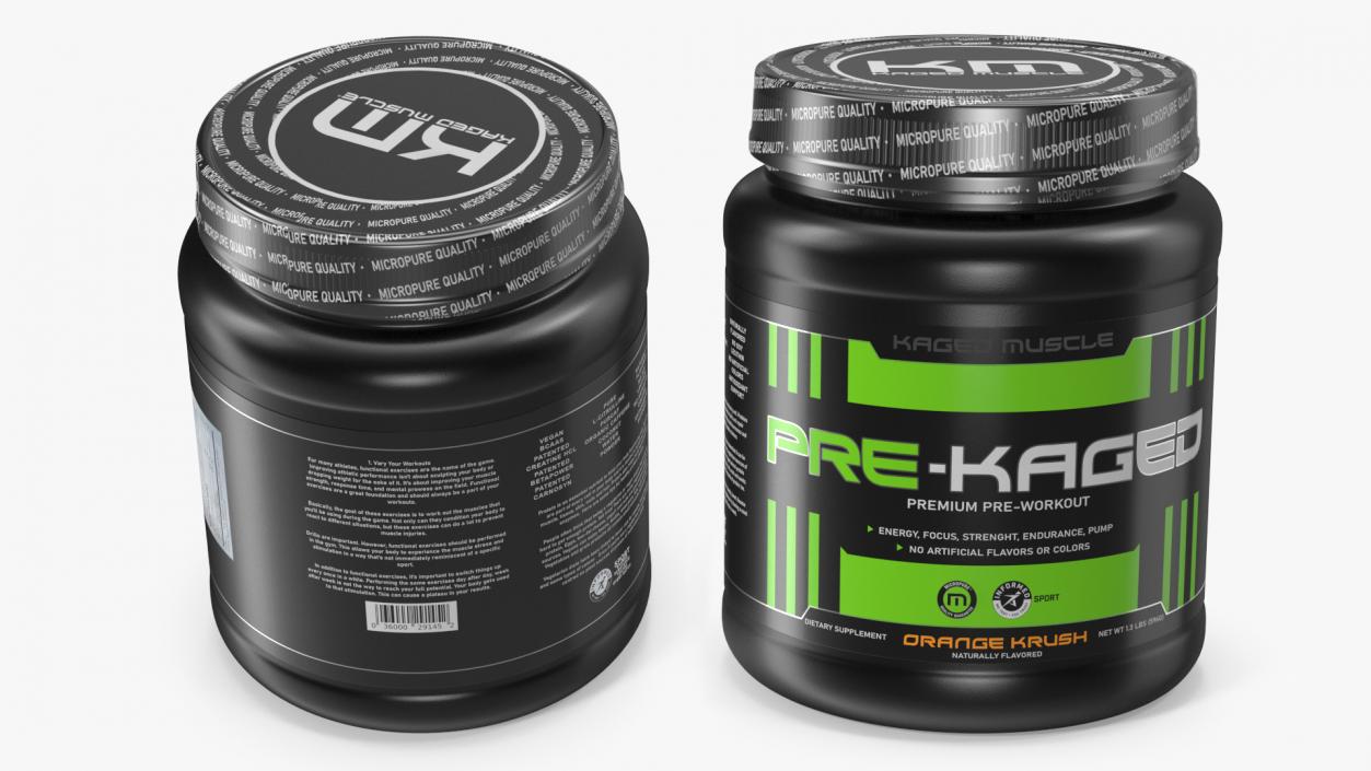 Kaged Muscle PRE KAGED Premium Pre Workout 3D