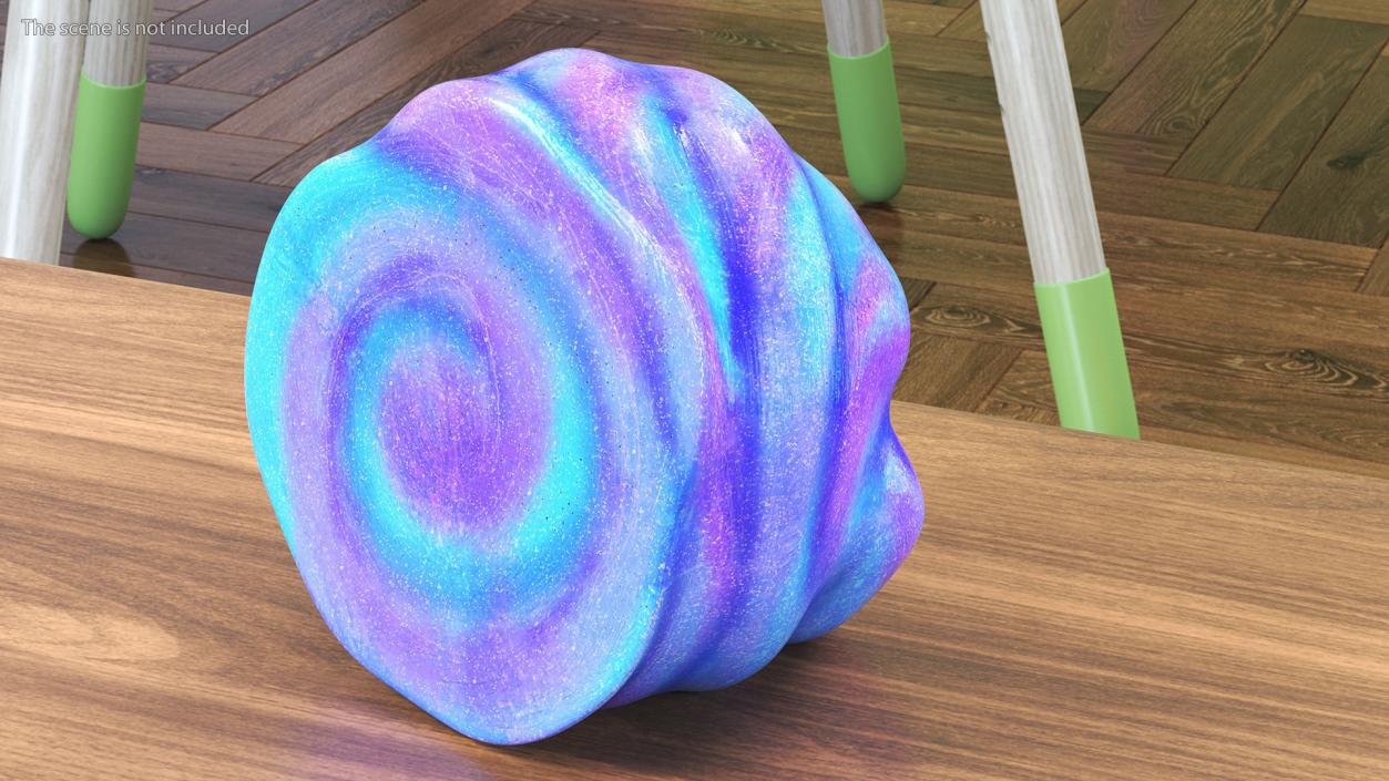 Blue Purple Toy Slimes 3D