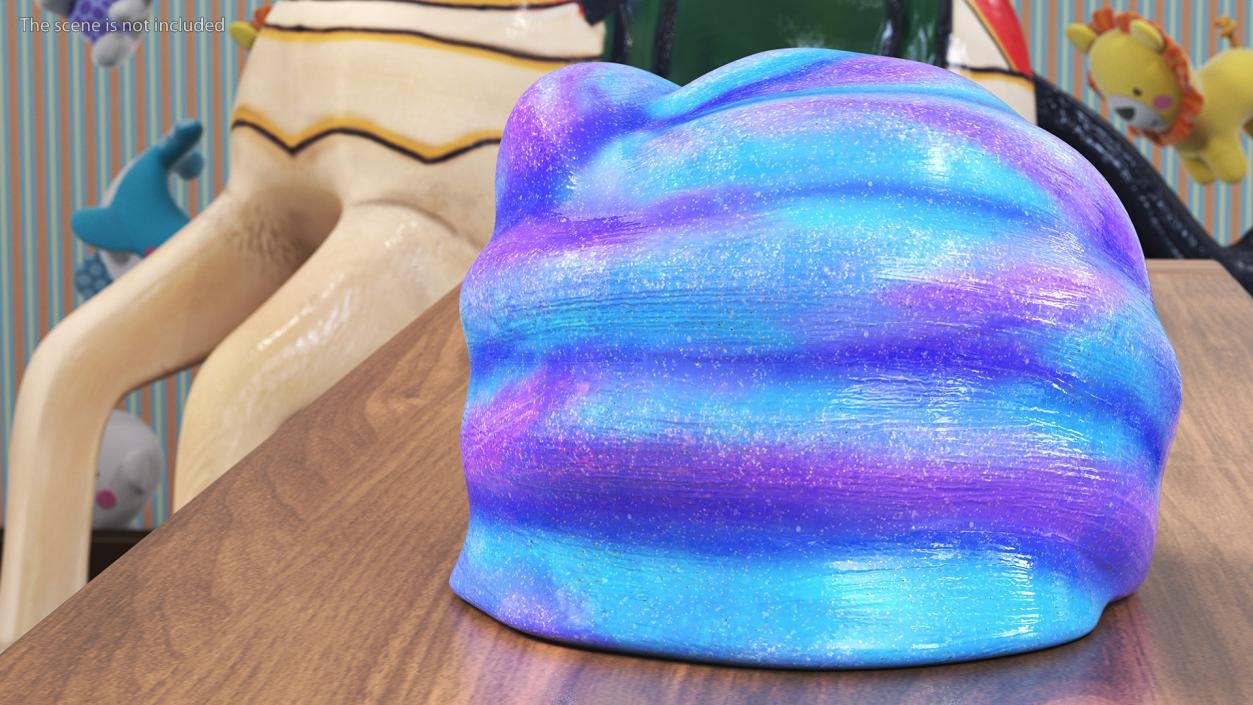 Blue Purple Toy Slimes 3D