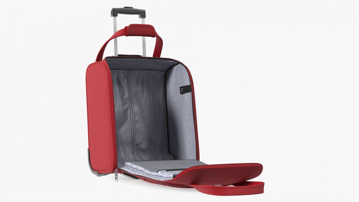 3D Open Softshell Luggage Samsonite Red