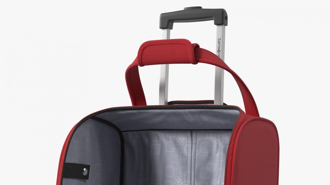 3D Open Softshell Luggage Samsonite Red