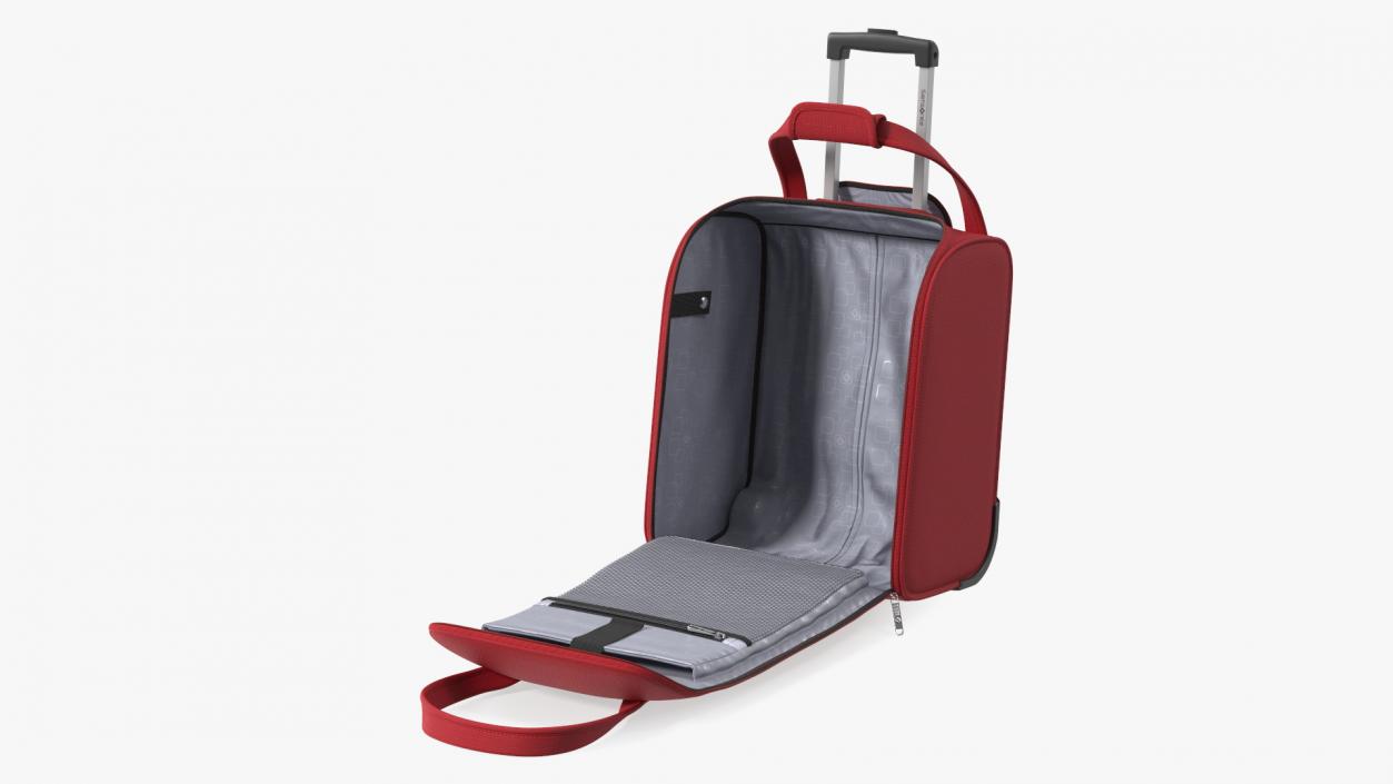 3D Open Softshell Luggage Samsonite Red