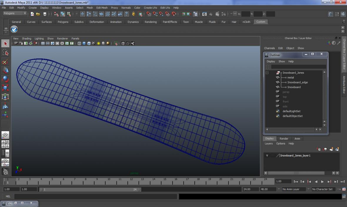 3D model Snowboard Jones