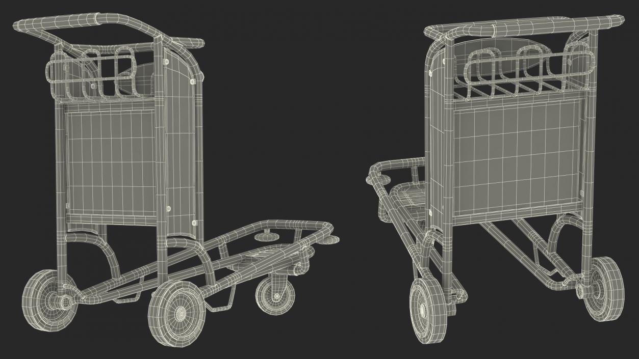 3D model Airport Luggage Cart