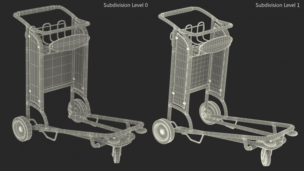 3D model Airport Luggage Cart