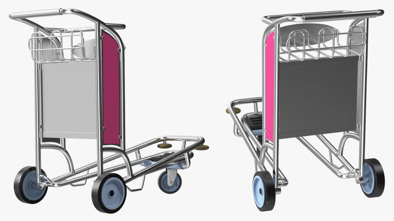 3D model Airport Luggage Cart