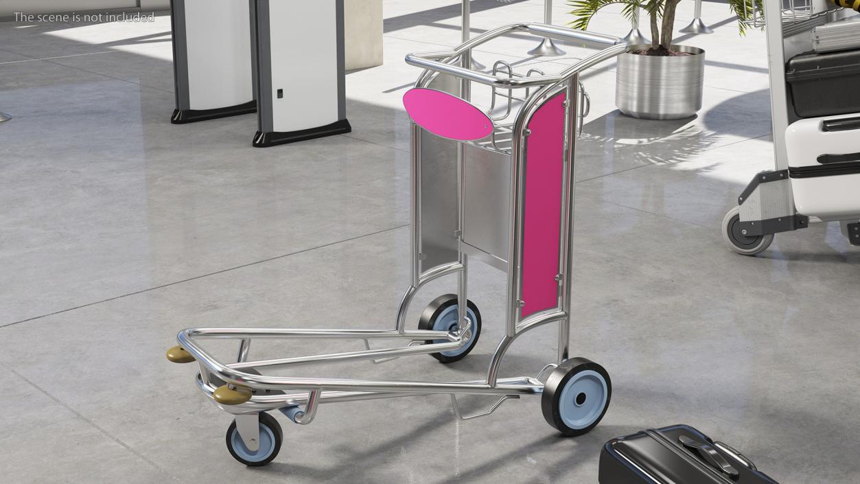 3D model Airport Luggage Cart