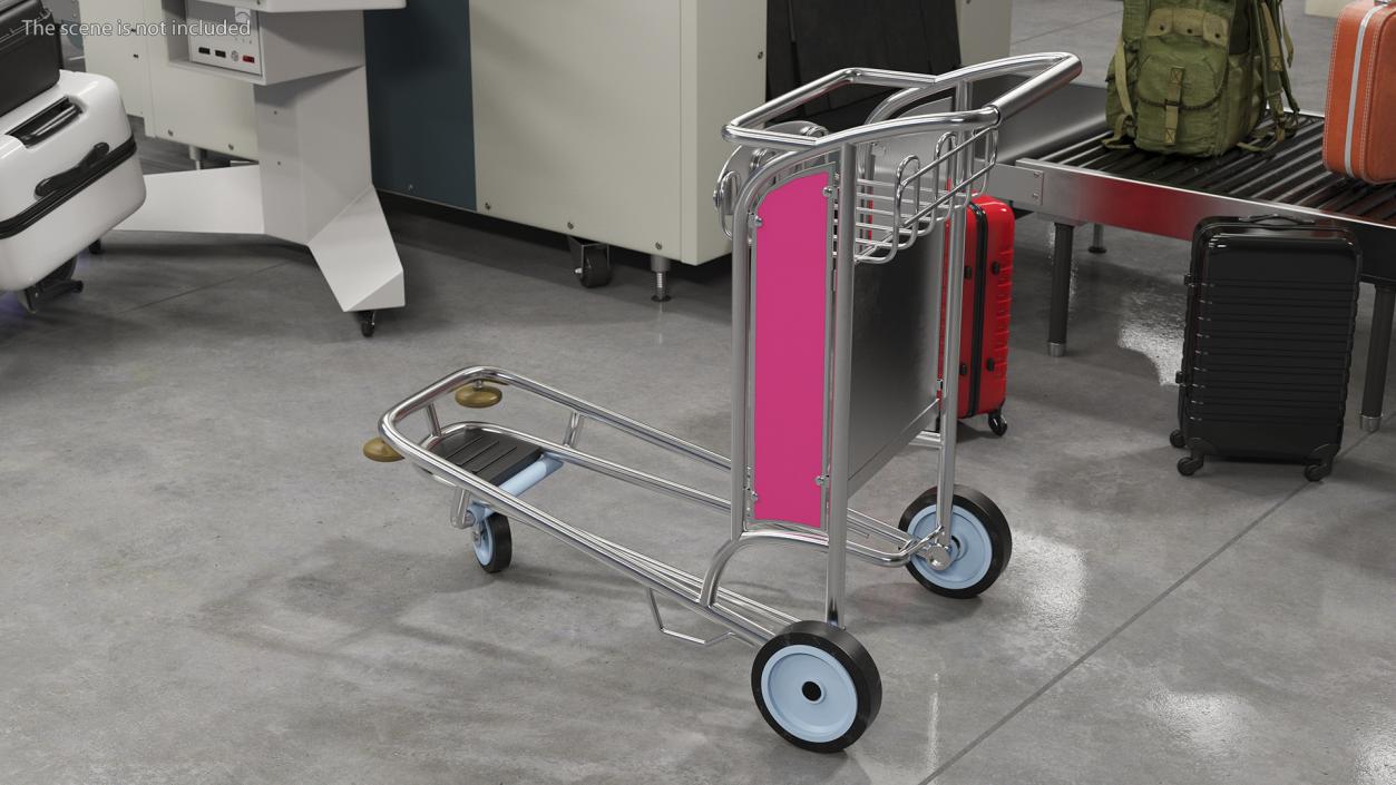 3D model Airport Luggage Cart