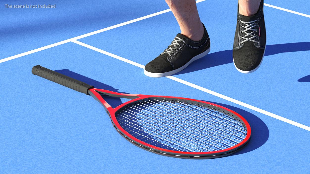 Tennis Racket Red 3D