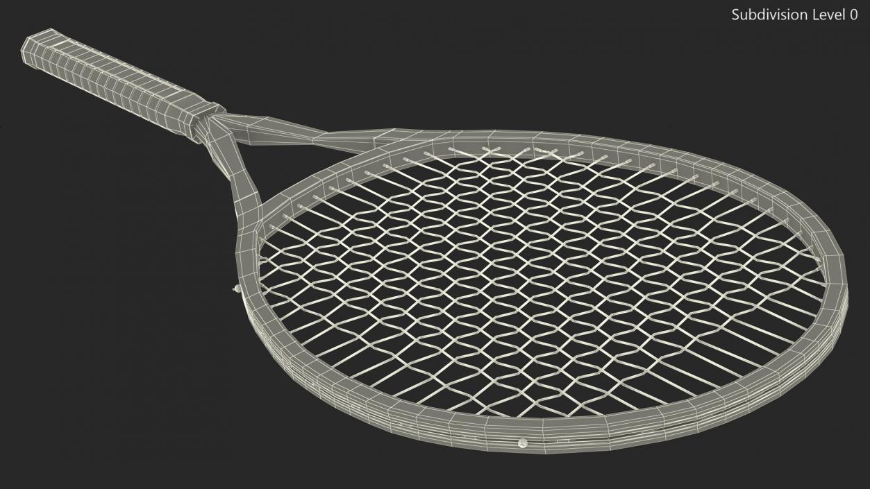 Tennis Racket Red 3D