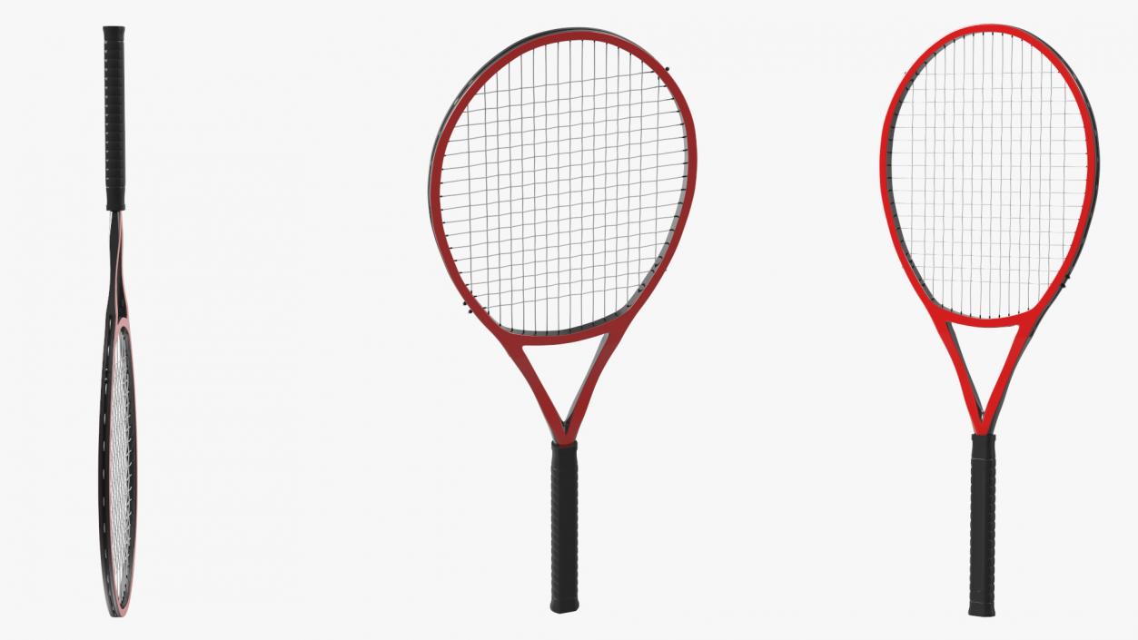 Tennis Racket Red 3D