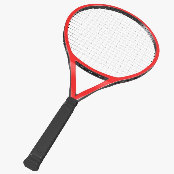 Tennis Racket Red 3D