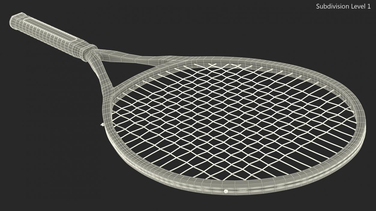 Tennis Racket Red 3D