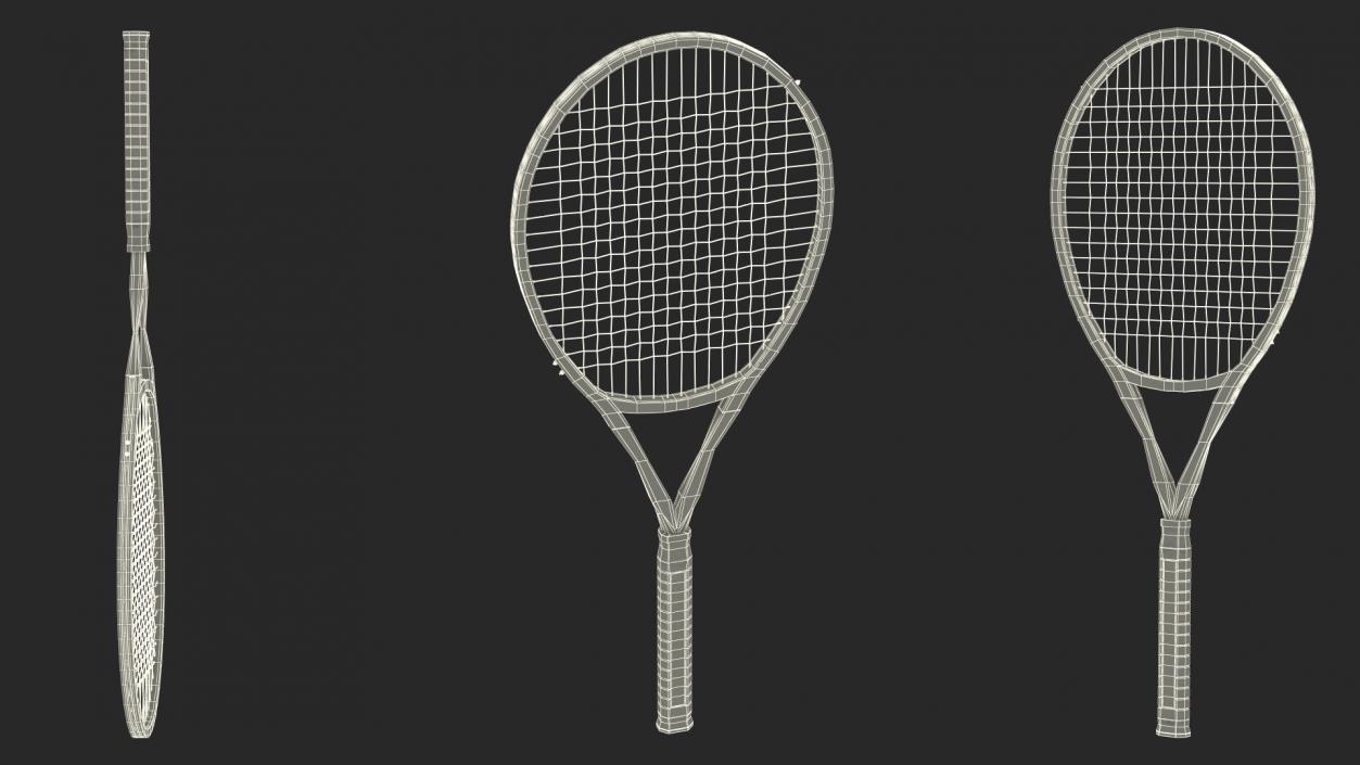 Tennis Racket Red 3D