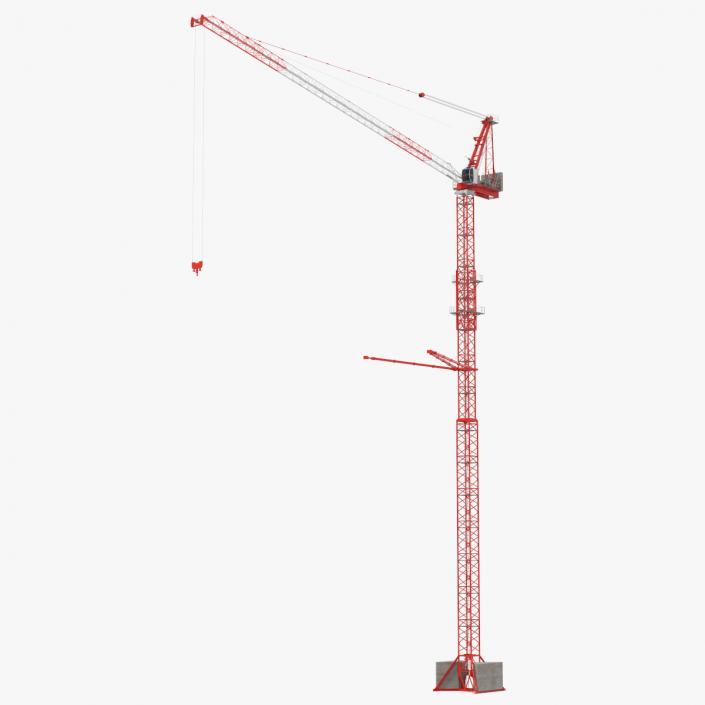 3D model Tower Crane Rigged 2