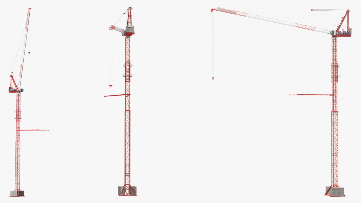 3D model Tower Crane Rigged 2