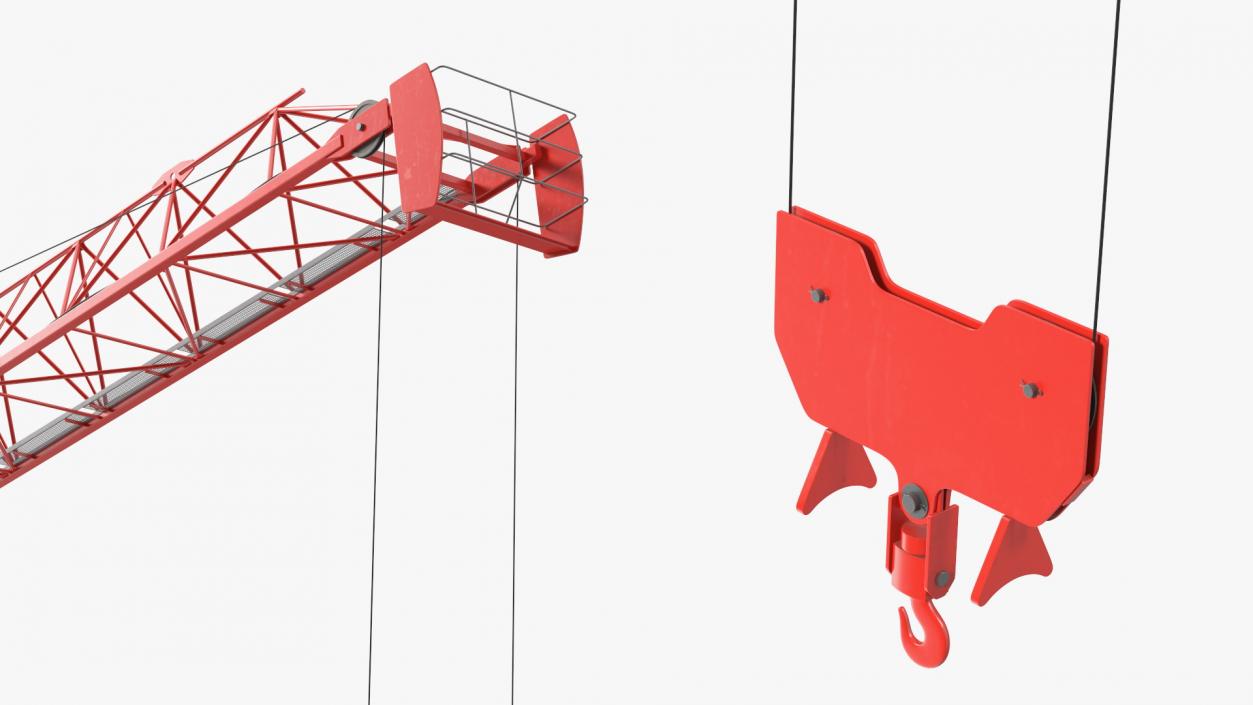 3D model Tower Crane Rigged 2