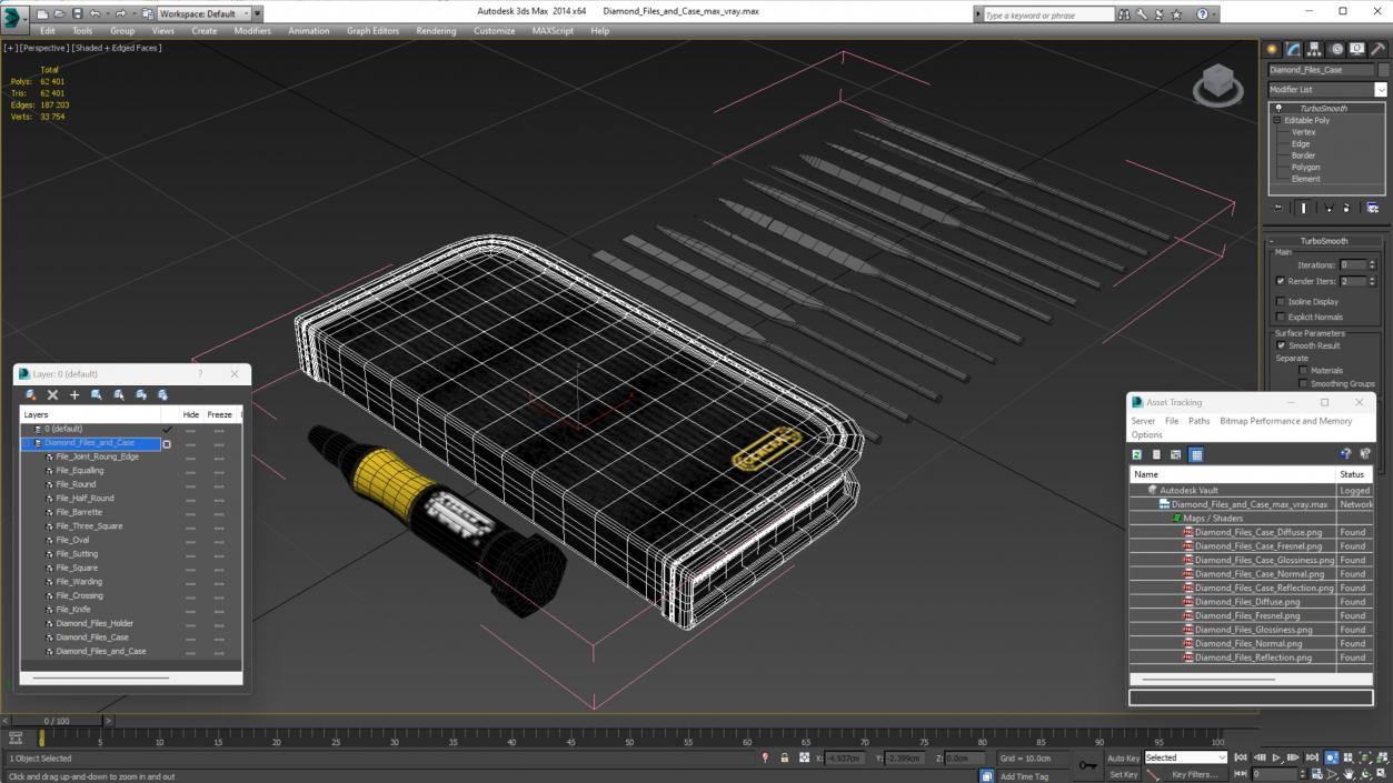 Diamond Files and Case 3D