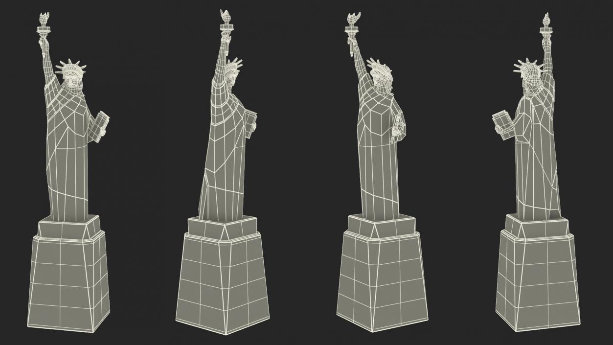 3D Crystal Decor Statue of Liberty 2 model