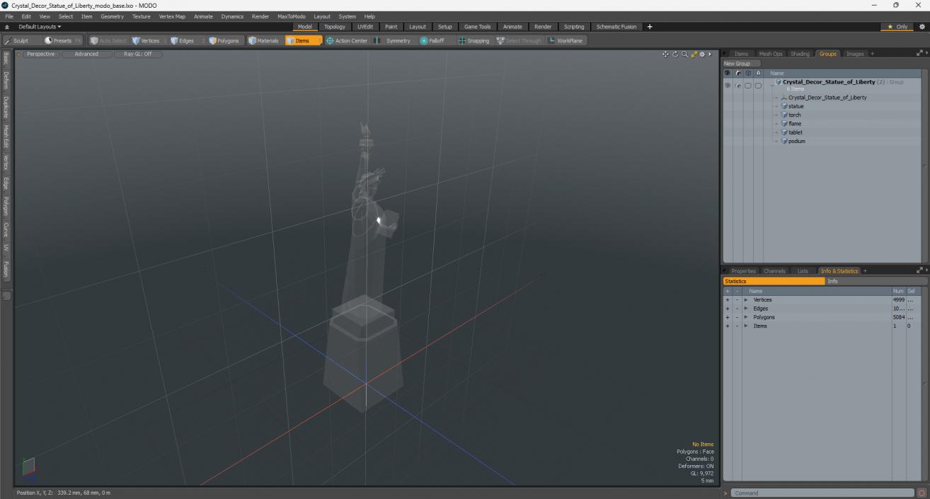 3D Crystal Decor Statue of Liberty 2 model