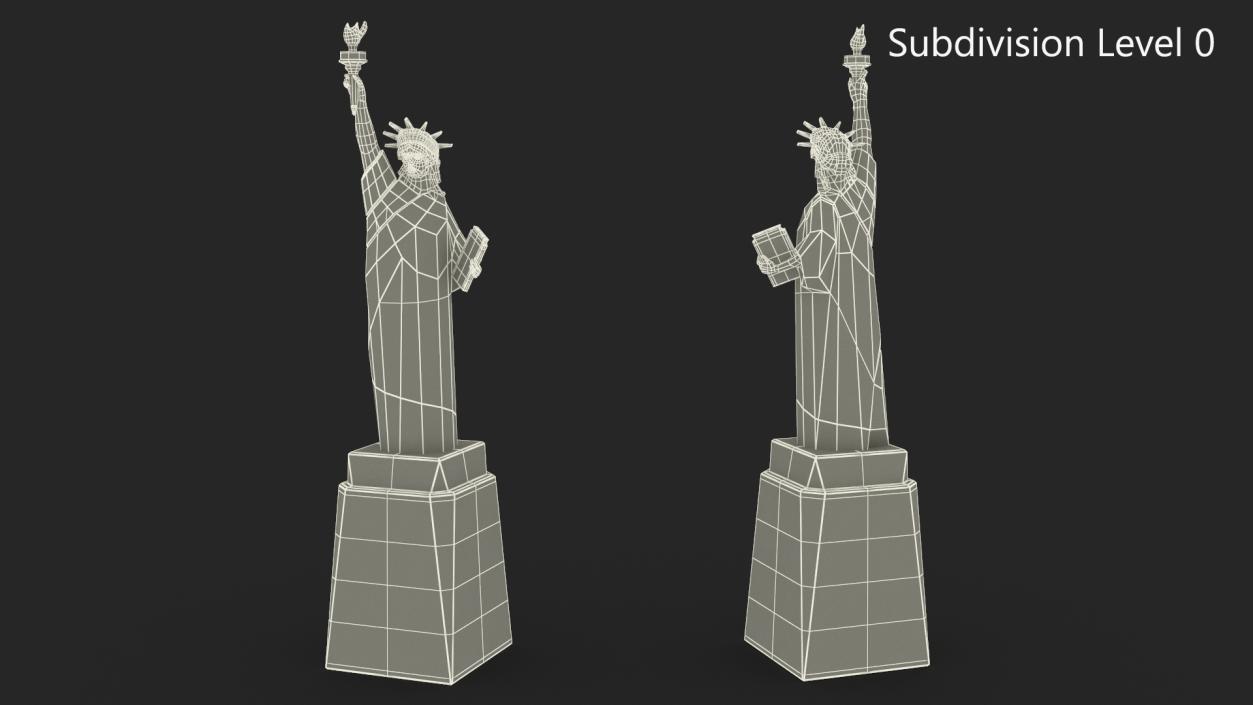 3D Crystal Decor Statue of Liberty 2 model