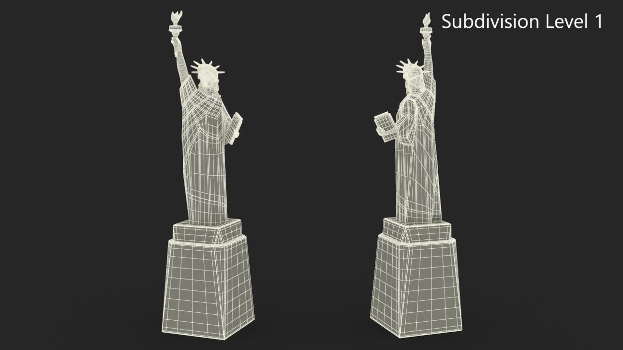 3D Crystal Decor Statue of Liberty 2 model