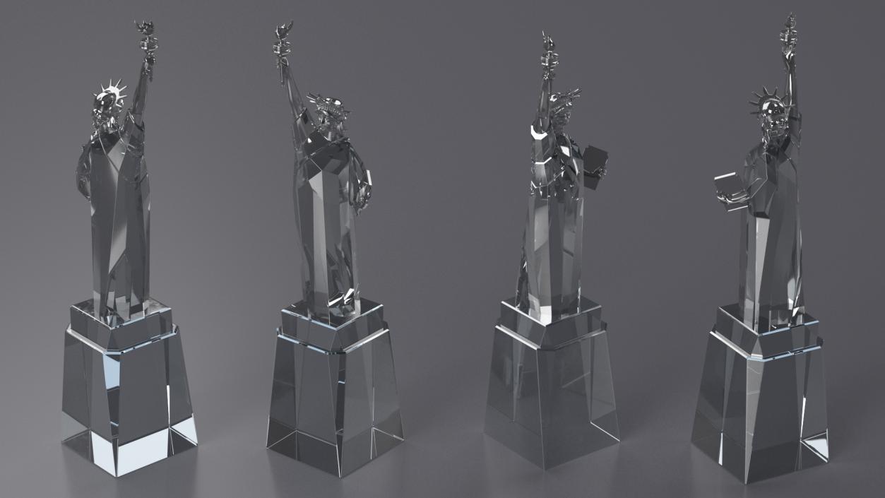 3D Crystal Decor Statue of Liberty 2 model