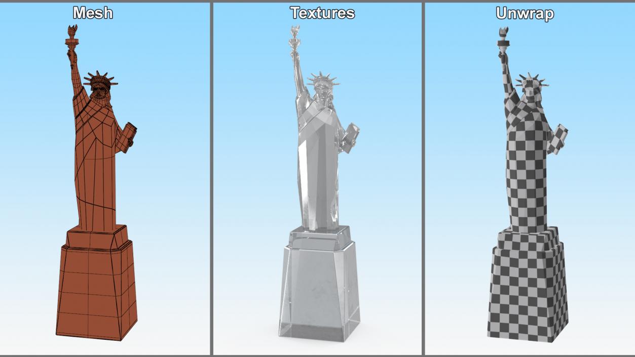 3D Crystal Decor Statue of Liberty 2 model