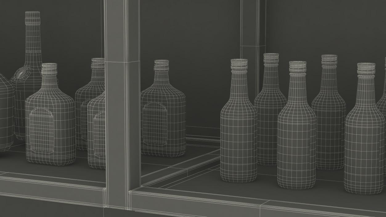 3D model Modern Bar Counter Filled