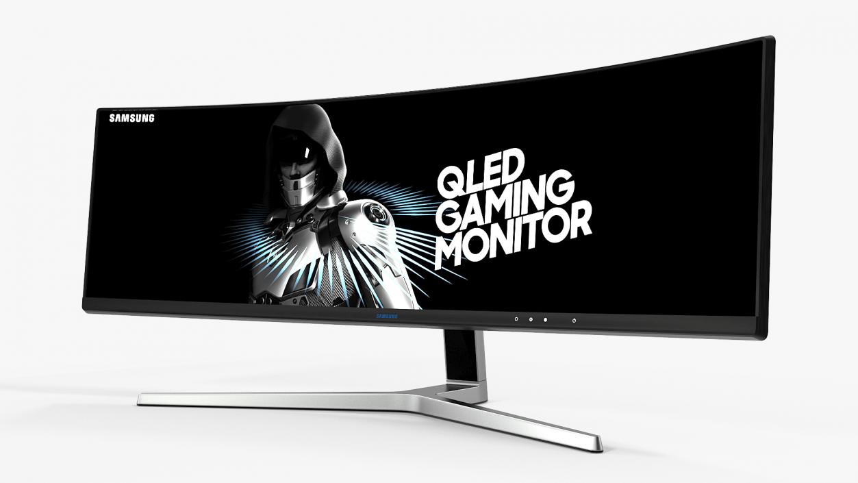 3D Samsung Ultrawide CHG90 QLED Gaming Monitor model