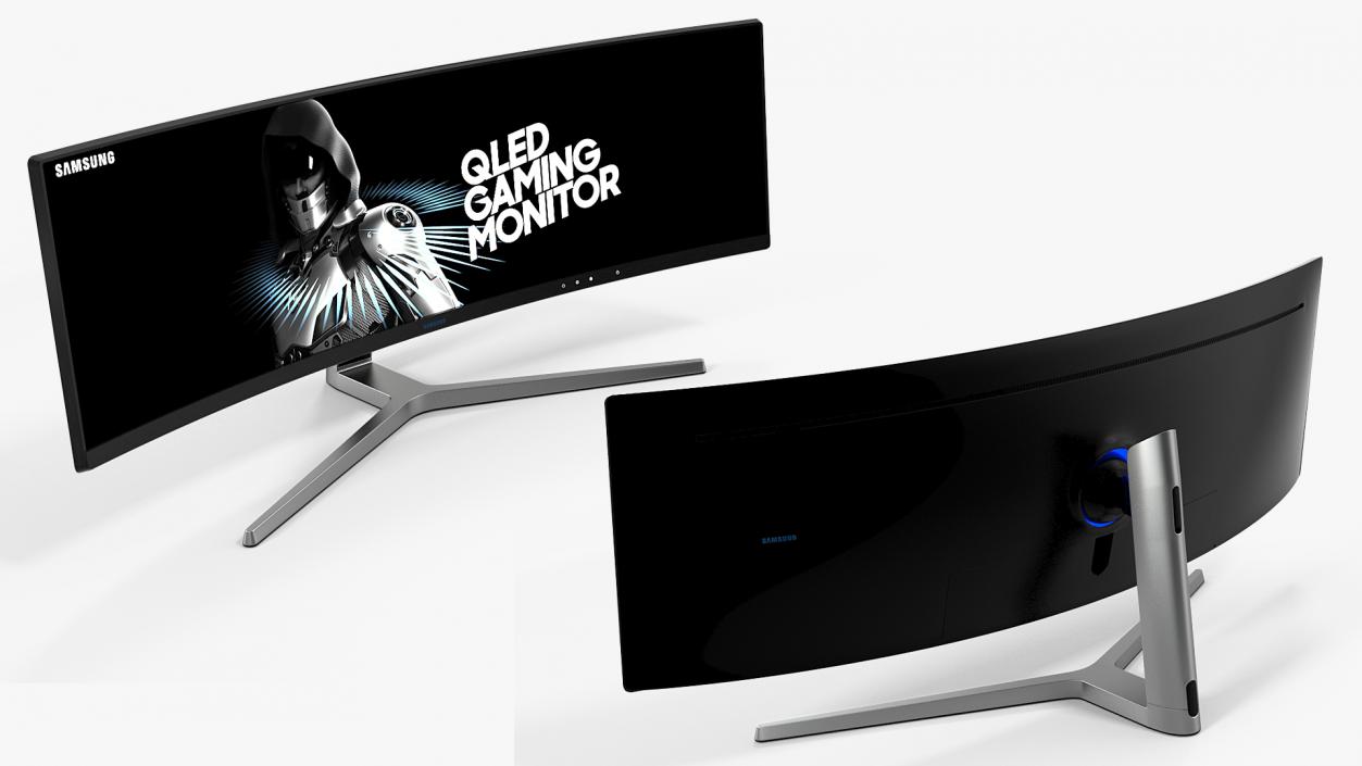 3D Samsung Ultrawide CHG90 QLED Gaming Monitor model