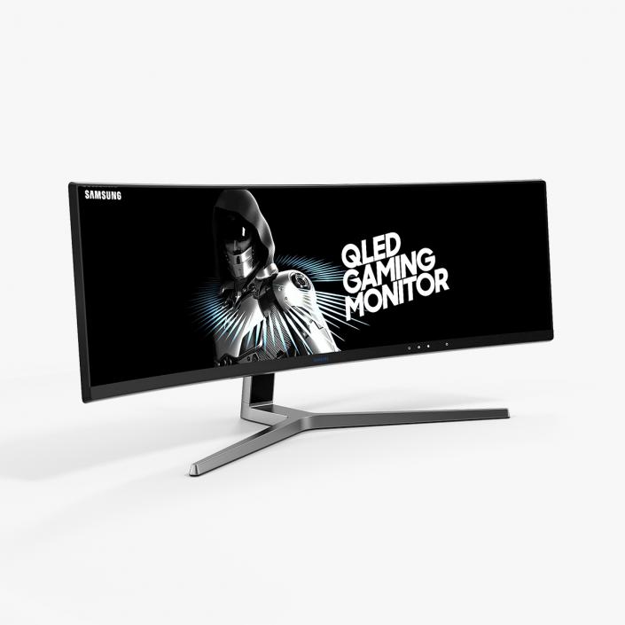 3D Samsung Ultrawide CHG90 QLED Gaming Monitor model