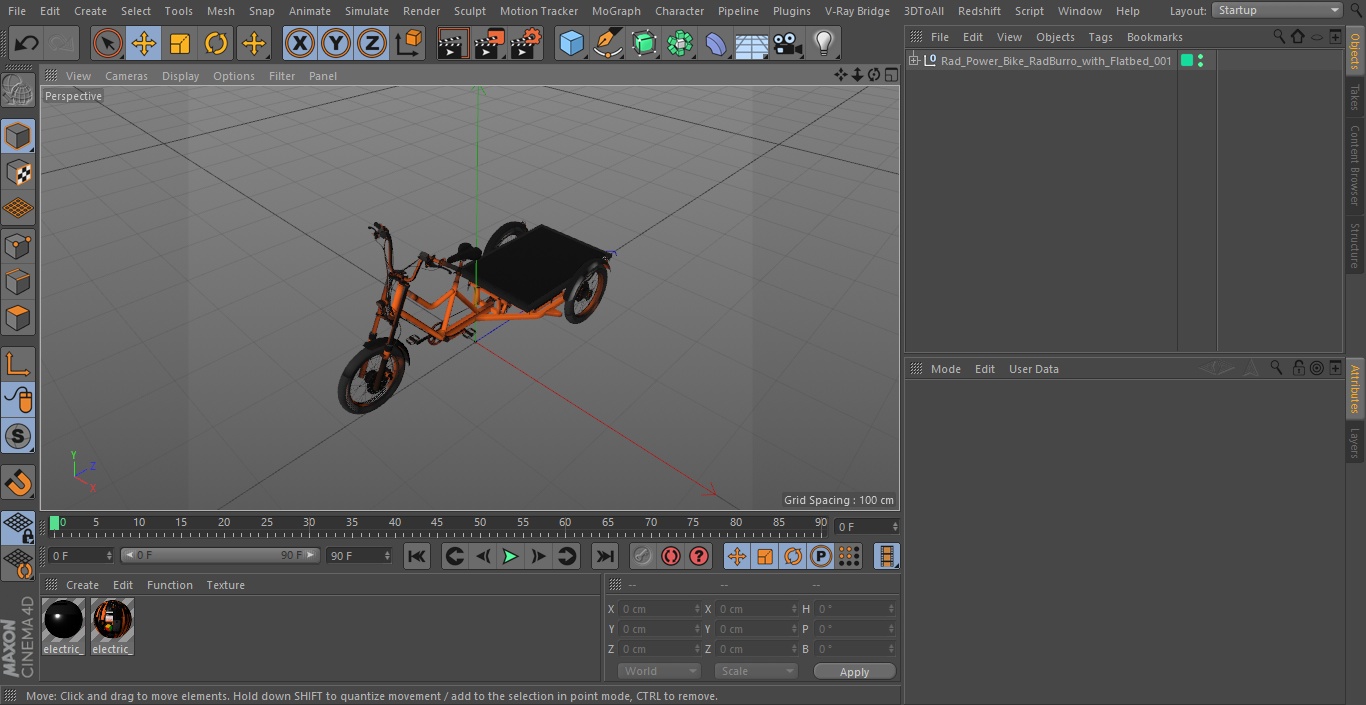 3D Rad Power Bike RadBurro with Flatbed