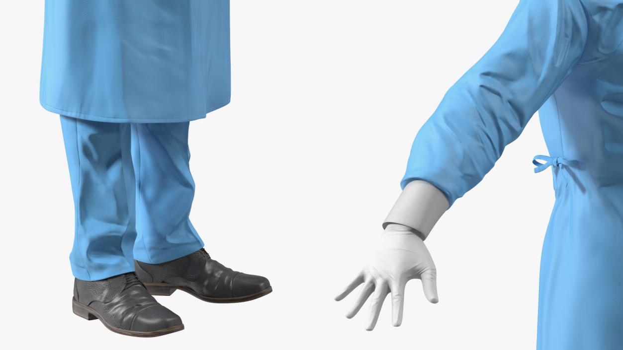 Surgeon Doctor in Mask Rigged 3D model