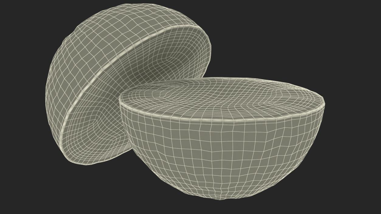 3D model Grapefruit Citrus Fruit Cut in Half