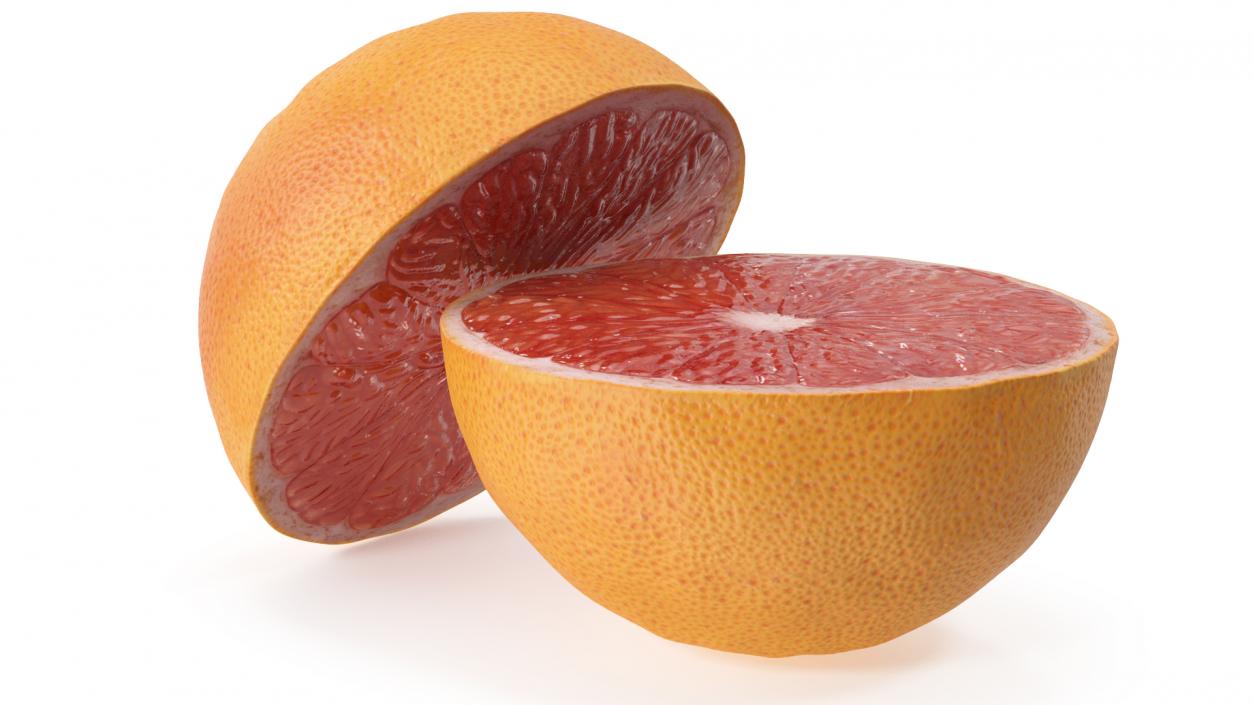 3D model Grapefruit Citrus Fruit Cut in Half