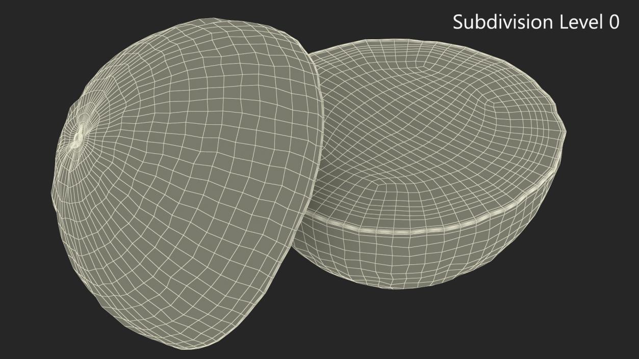 3D model Grapefruit Citrus Fruit Cut in Half