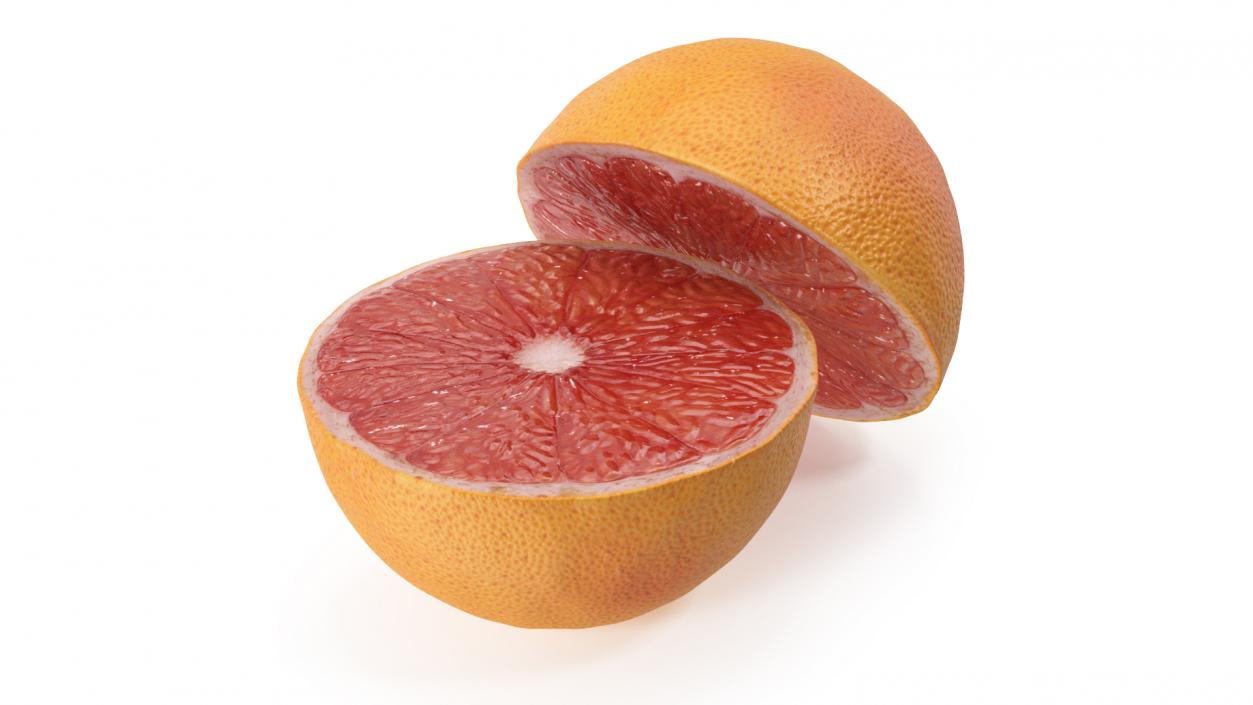 3D model Grapefruit Citrus Fruit Cut in Half