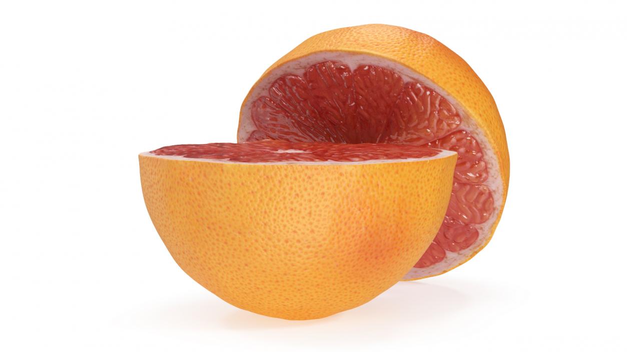 3D model Grapefruit Citrus Fruit Cut in Half