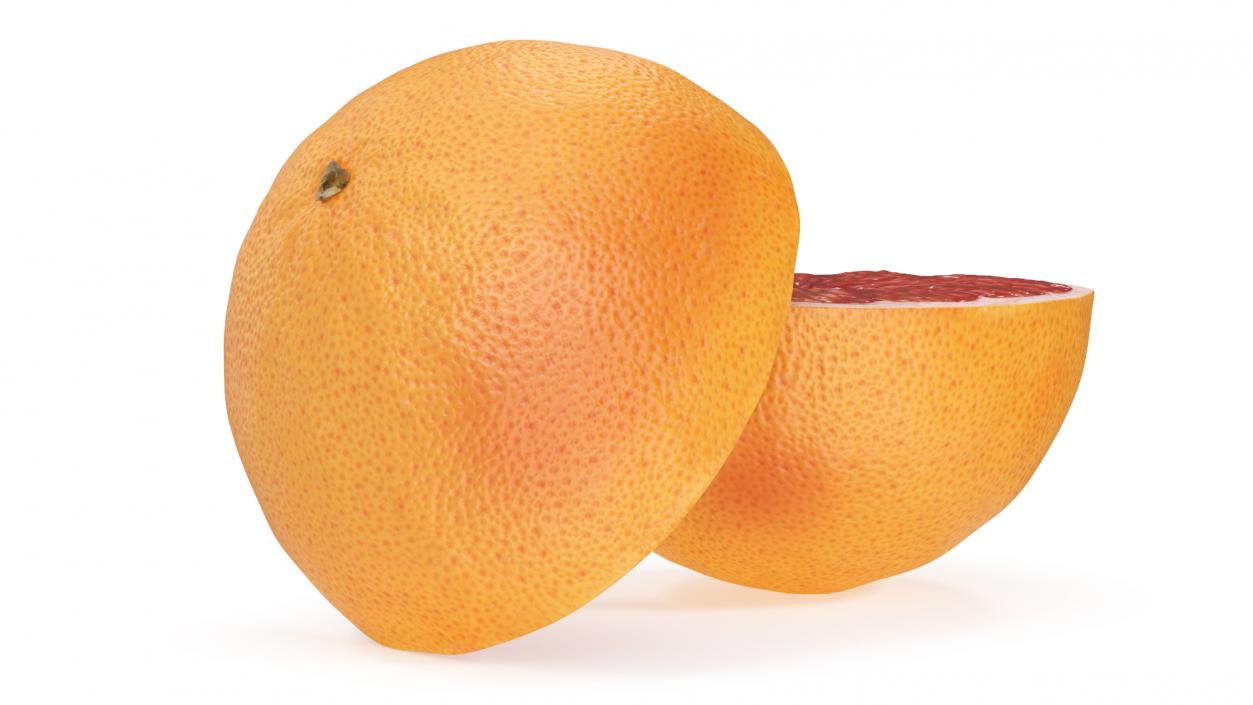 3D model Grapefruit Citrus Fruit Cut in Half