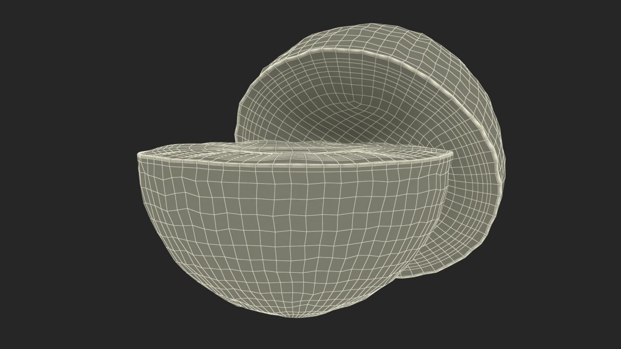 3D model Grapefruit Citrus Fruit Cut in Half