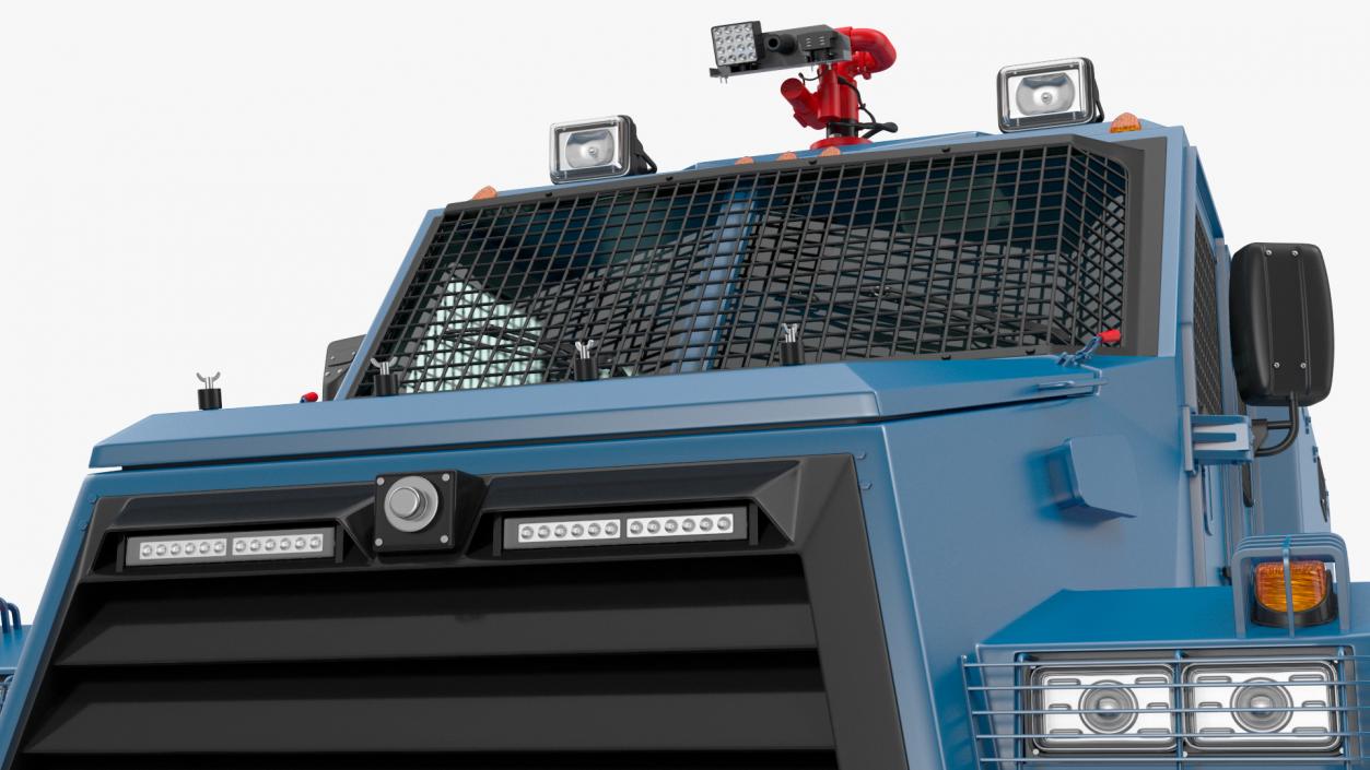 3D Armored Riot Control Vehicle Blue model