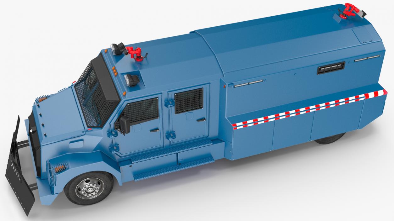 3D Armored Riot Control Vehicle Blue model