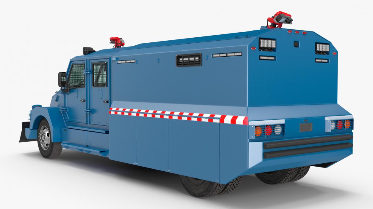 3D Armored Riot Control Vehicle Blue model