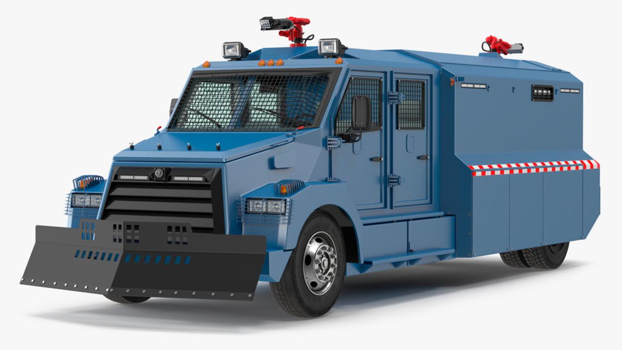 3D Armored Riot Control Vehicle Blue model