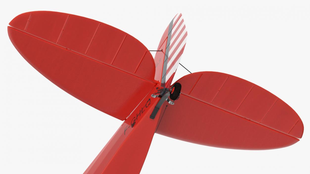 3D Classic Monoplane Aircraft Piper J-3