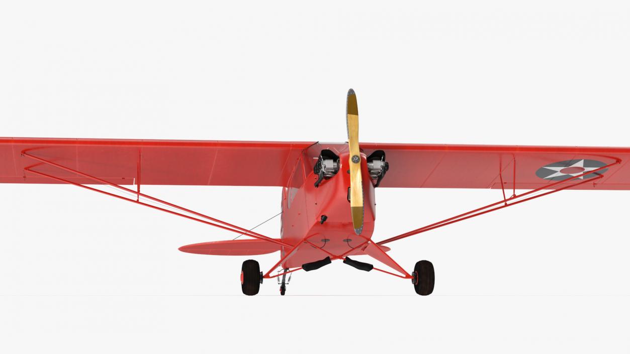 3D Classic Monoplane Aircraft Piper J-3